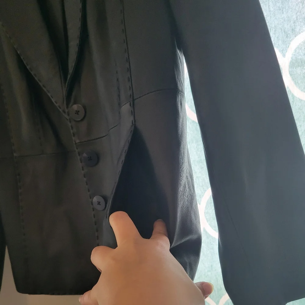 👵EUC MADISON STUDIO leather JACKET